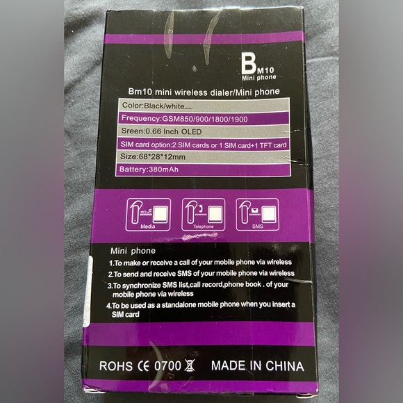 Bm10 wireless dialer / mini phone - Picture 2 of 5